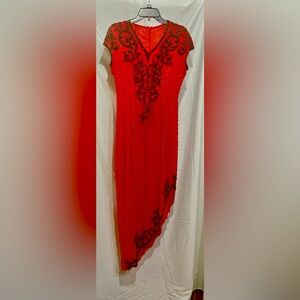 Vintage Beaded‎ Evening Gown. The dress is heavy due to the amount of beading.